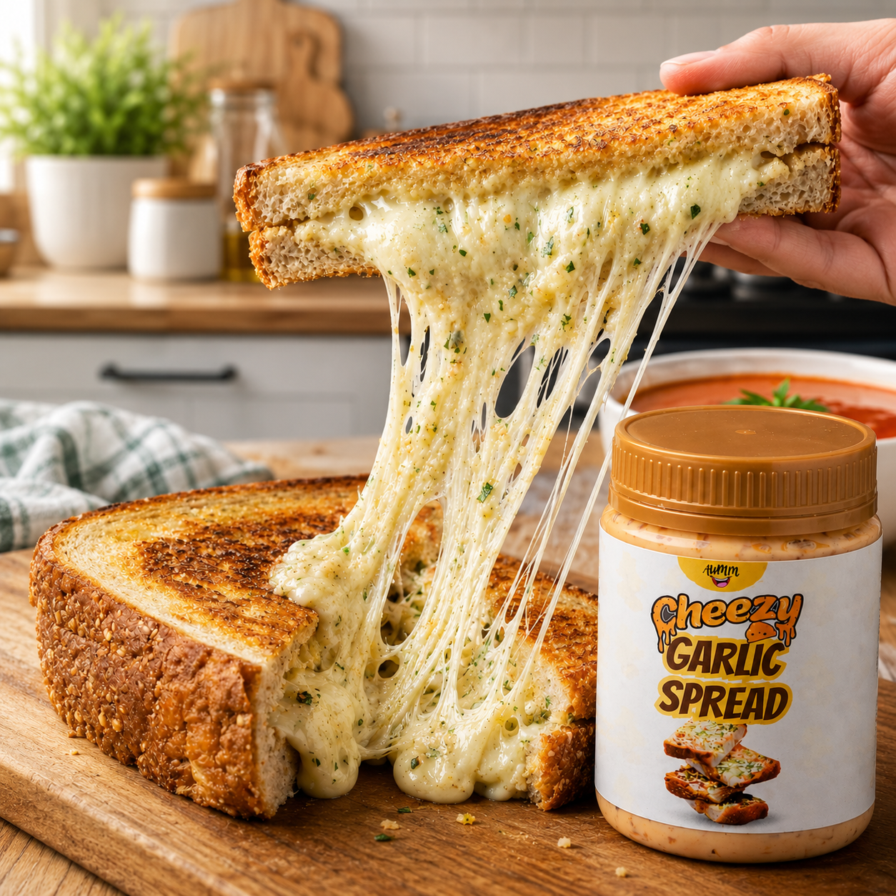Air Fryer Cheezy Garlic